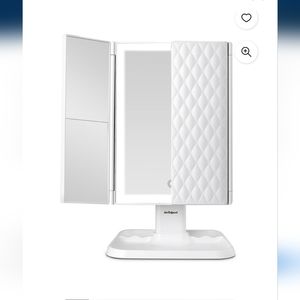 Airexpect 3 Color Tri- fold  Makeup Mirror White